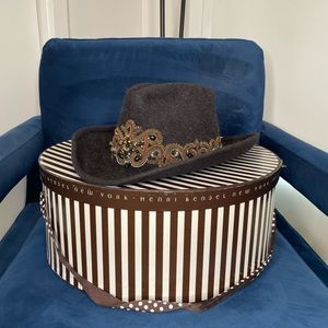 Wool Western Eric Javits hat from Henri Bendel, with original box